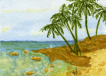 Distant Shores Ginny Bores Madison WI watercolor